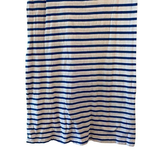 Current Elliot Womens The Beatnik Striped T Shirt Dress White Blue Size 2 Medium - Picture 3 of 7